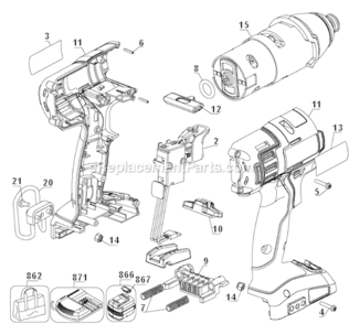 Part Location Diagram of 90544763 Porter Cable Screw
